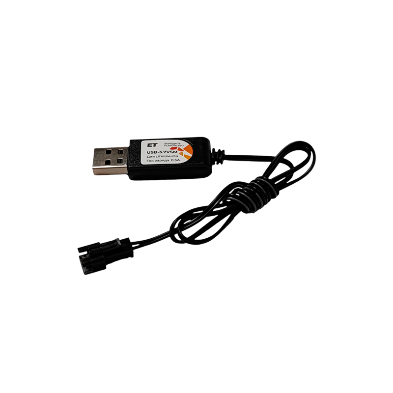 Зарядное устройство ET USB-3.7VSM чёрный, 1SLi, 500мА