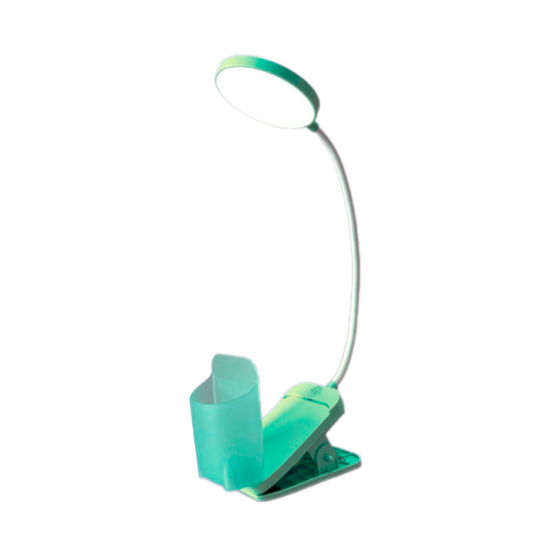 Светильник настольный Ultraflash UF-751 7W 230V прищепка 3 ур.ярк. зеленый (1/50)