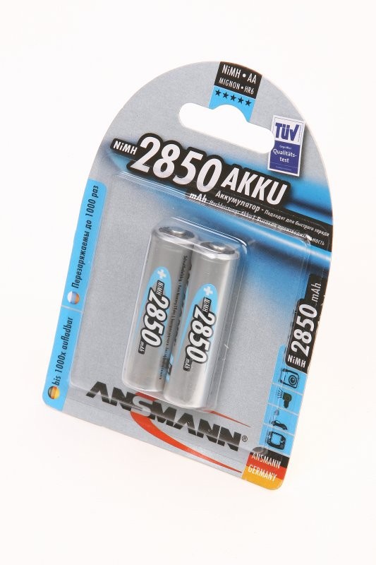 Аккумулятор бытовой Ansmann HR6 AA BL2 NI-MH Professional 1.2V 2850mAh (2/24)
