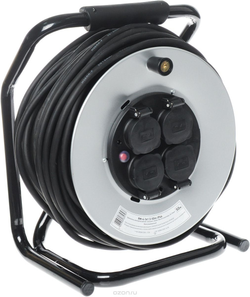 Удлинитель силовой ЭРА RM 4р.С/З 16A 50.0м IP44 на катушке