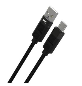 Кабель MORE CHOICE K87a USB (m)-Type-C (m) 1м 3.0A нейлон черный
