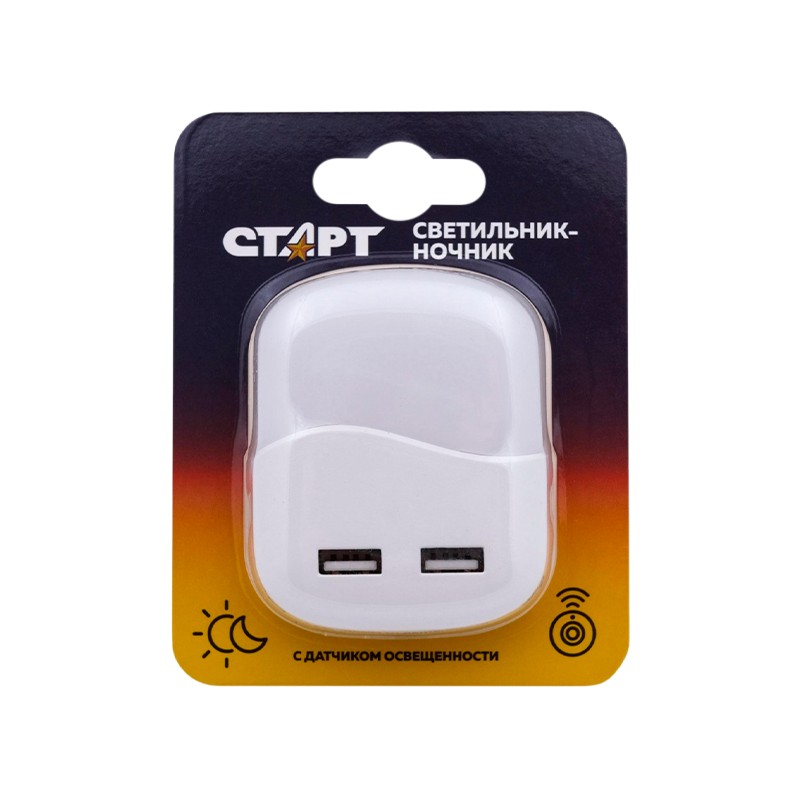 Ночник Старт "USB Квадрат" NL 1LED белый