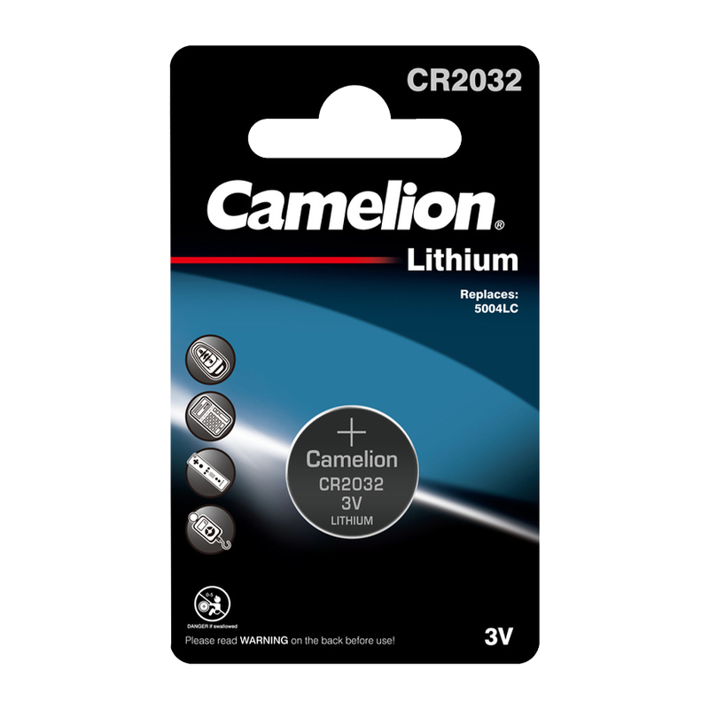 Батарейка Camelion CR2032 BL1 Lithium 3V (1/10/1800)
