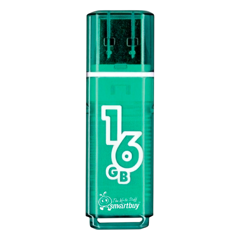 Флеш-накопитель Smartbuy Glossy 16GB USB2.0 пластик зеленый