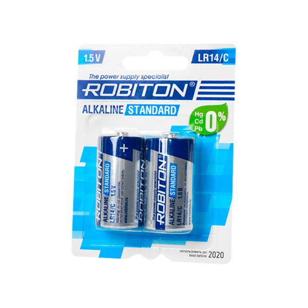 Батарейка ROBITON STANDARD LR14, BL2 (12/192)