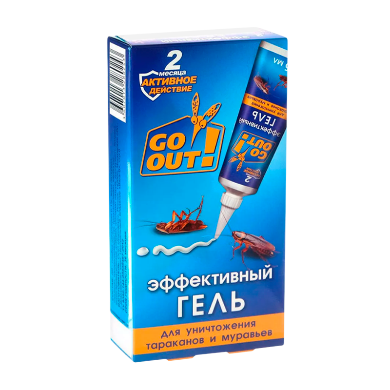 Гель от тараканов Go Out 75мл туба (1/24/64)