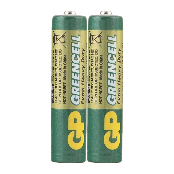 Батарейка GP GreenCell R03 AAA Shrink 2 Heavy Duty 1.5V (2/40/200/1000)