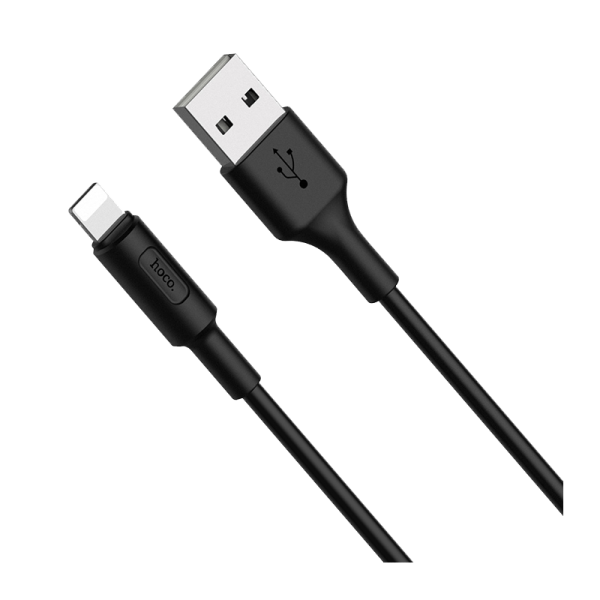Кабель HOCO X25 USB (m)-Lightning (m) 1.0м 2.0A ПВХ черный (1/30/300)