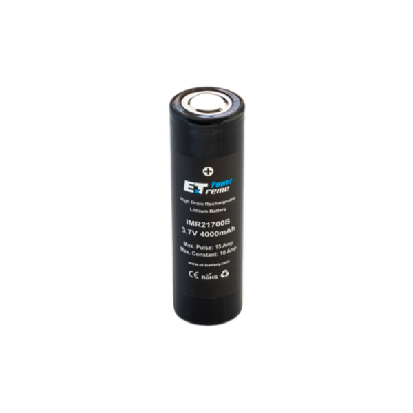 Аккумулятор ET IMR21700B Deluxe Pack 2 высокая токоотдача, 10/15A, 4000mAh, Li-Ion (2/100)