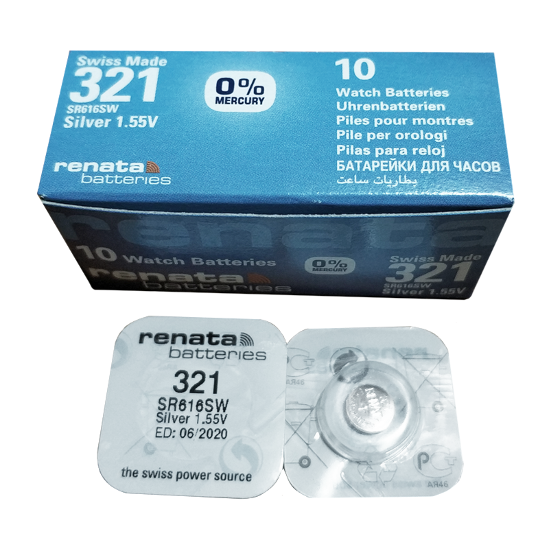 Батарейка Renata 321 (SR616SW) Silver Oxide 1.55V (1/10/100)