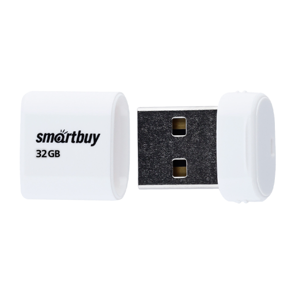 Флеш-накопитель Smartbuy Lara 32GB USB2.0 пластик белый