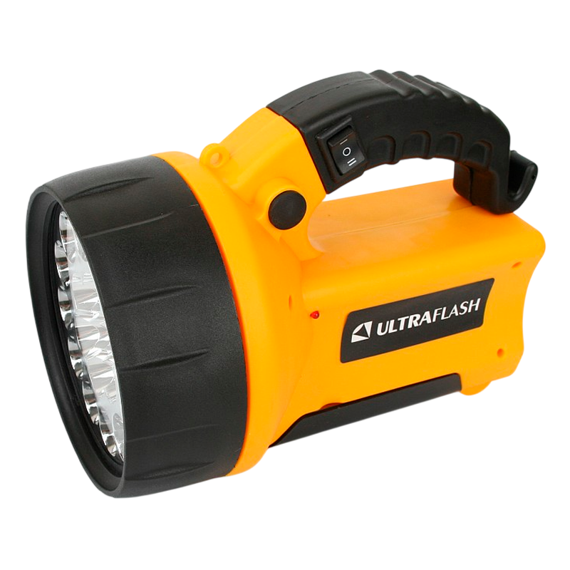 Фонарь туристический Ultraflash UF3712LED 2.5W 19LED+8SMD от аккумулятора IP22 черный желтый (1/20)