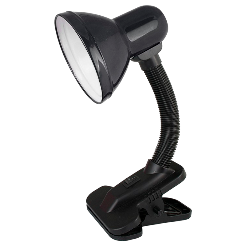 Светильник настольный Ultraflash UF-320 60W 230V E27 прищепка черный (1/42)