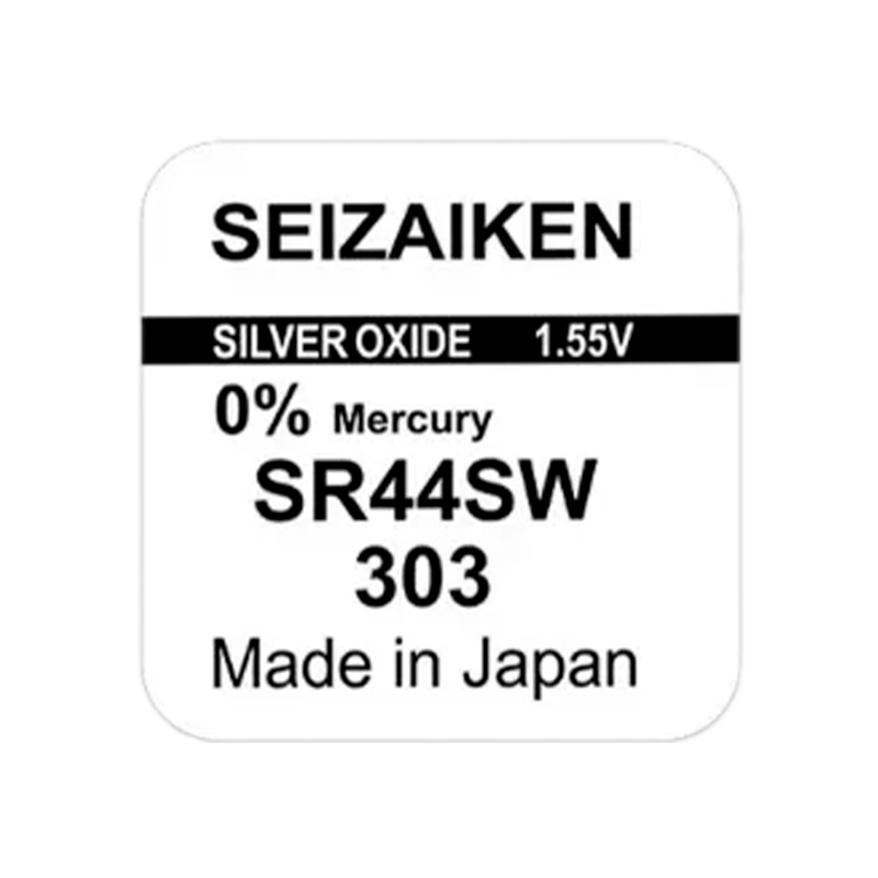 Батарейка SEIZAIKEN 303 (SR44SW) Silver Oxide 1.55V (1/10/100/1000)