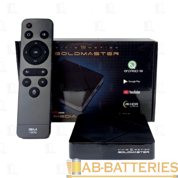 СМАРТ ТВ-приставка GoldMaster I-905 (H313 Allwinner) Android 10 4К черный (1/20)