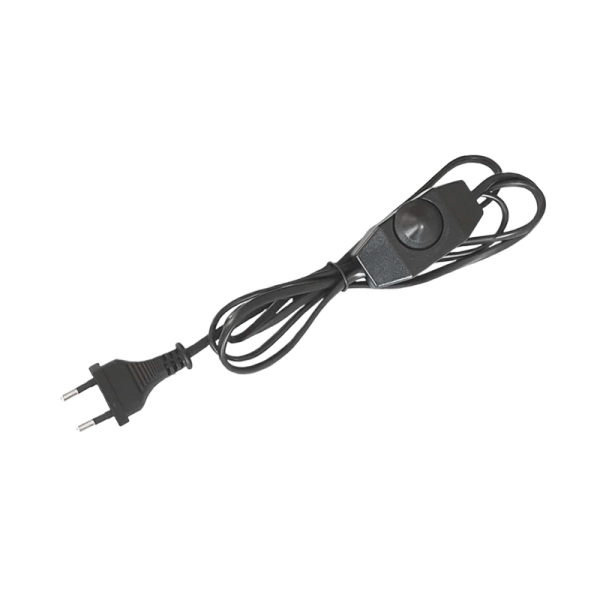 Кабель питания Прогресс для бра 1.7м 10A 2x0.5мм² с диммером черный (1/200)