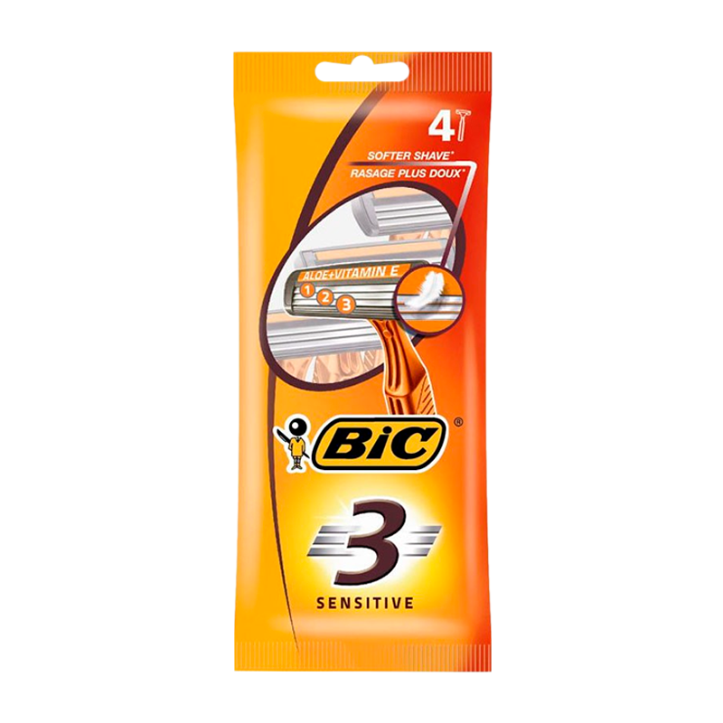 Бритва BIC "БИК 3 Sensitive" 3 лезвия 4шт. (1/20)