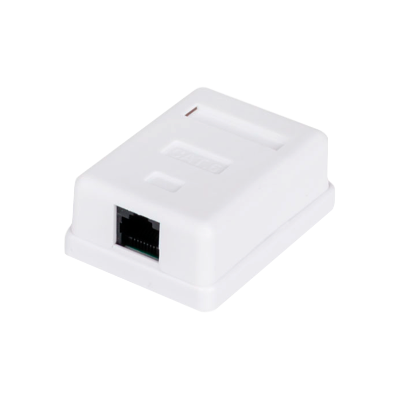 Розетка Atcom 1 порт накладная (UTP, RJ45, Кат.5e, белая)