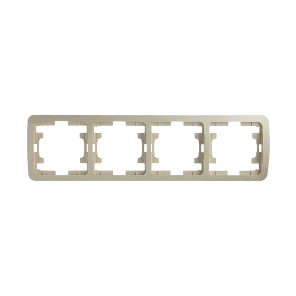 Рамка Makel Mimoza 4пост. кремовый 32039 (1/25)
