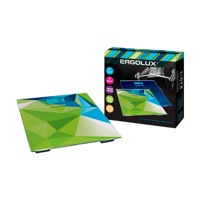 Весы напольные Ergolux ELX-SB03-С34 электронные 180кг (1/8)