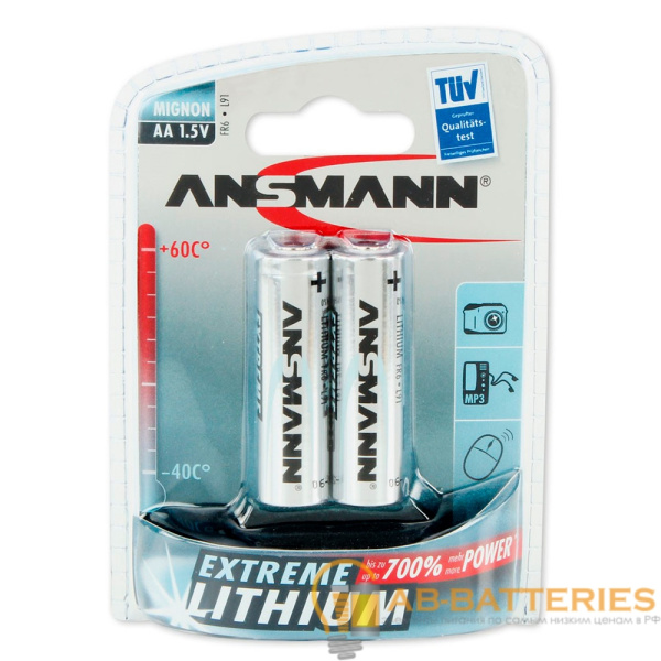 Батарейка ANSMANN EXTREME LITHIUM FR6 BL2