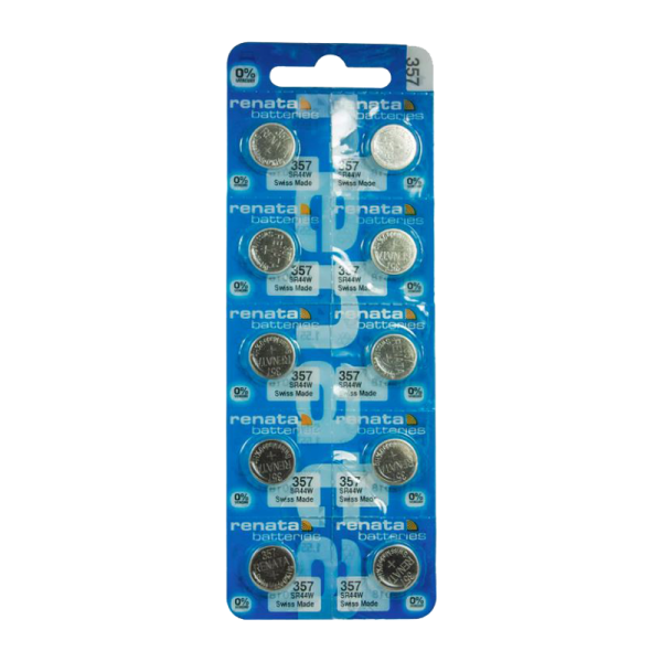 Батарейка Renata 357 (SR44W) BL10 Silver Oxide 1.55V (10/100)