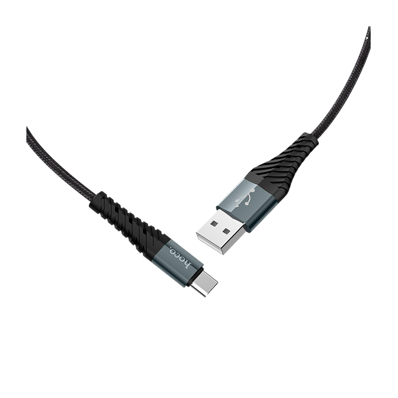 Кабель HOCO X38 USB (m)-Type-C (m) 0.25м 2.4A нейлон черный (1/31/310)