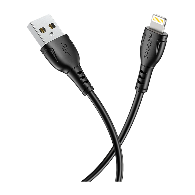 Кабель Borofone BX51 USB (m)-Lightning (m) 1.0м 2.0A ПВХ черный в коробке (1/360)