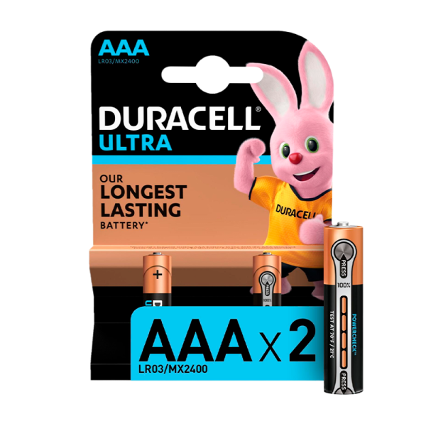 Батарейка Duracell ULTRA POWER LR03 AAA BL2 Alkaline 1.5V (2/20/21000)