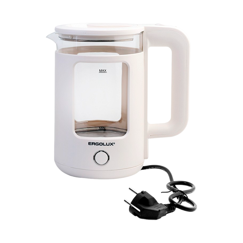 Электрочайник Ergolux ELX-KG08-C01 1800W 1.8л белый (1/12)