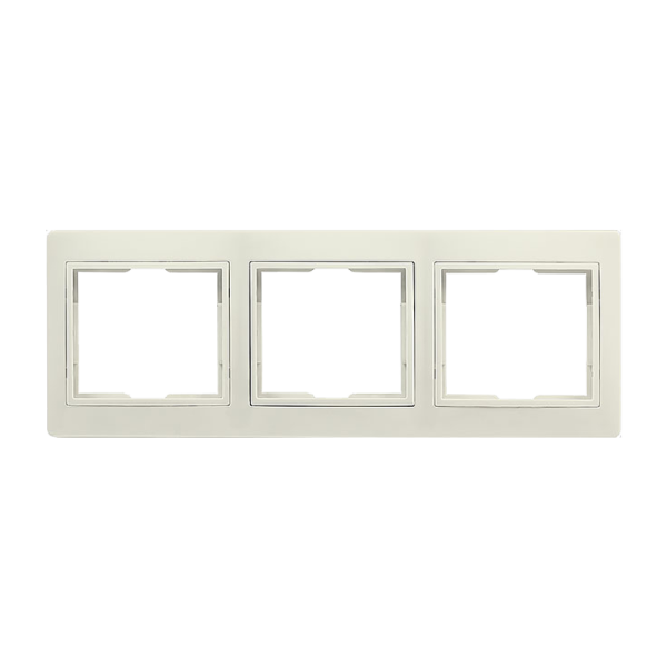 Рамка Smartbuy 3-местная горизонтальная бежевая "Венера"