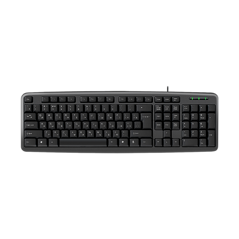 Клавиатура проводная Defender HB-420 #1 классическая USB 1.5м черный (1/20)