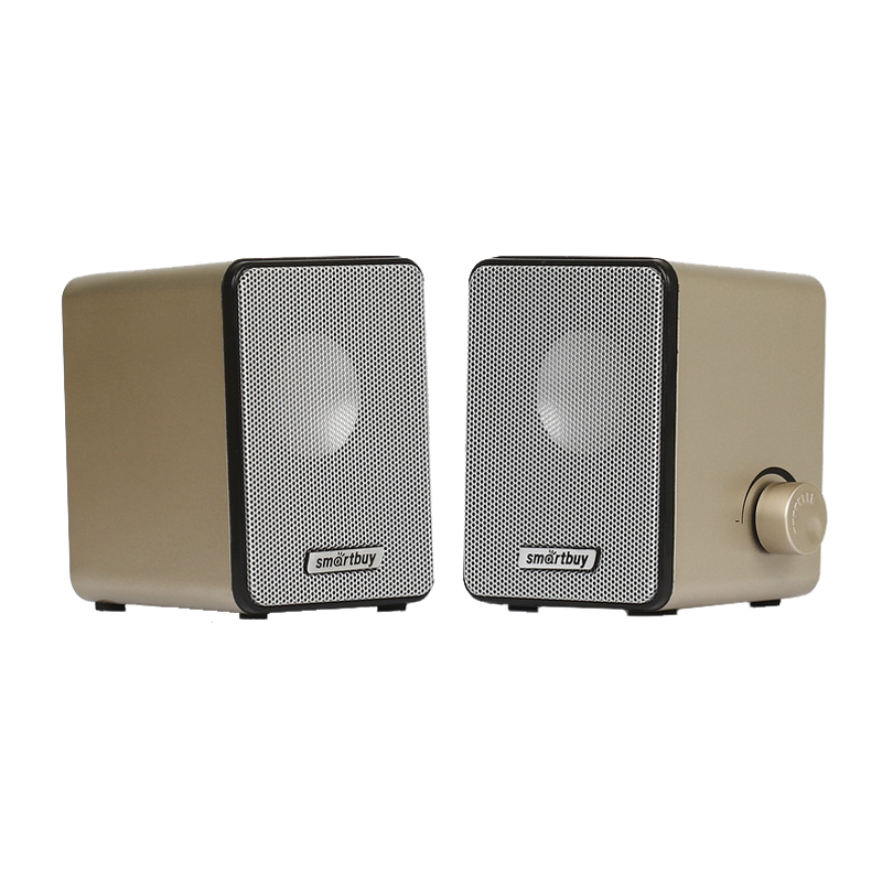 Колонки 2.0 Smartbuy ROCKY 6W USB+Jack 3.5мм золотой (1/40)