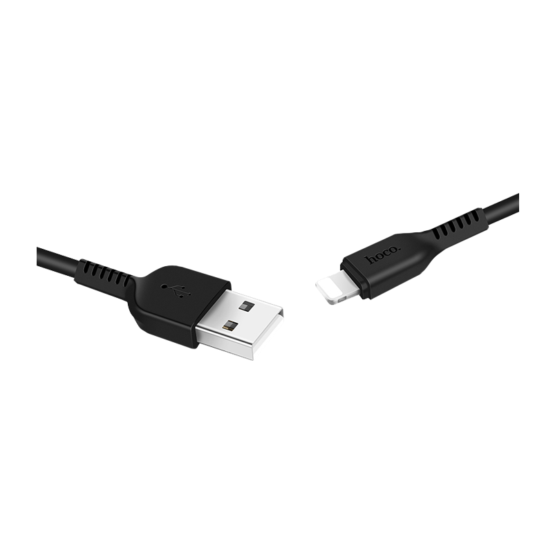 Кабель HOCO X13 USB (m)-Lightning (m) 1.0м 2.4A ПВХ черный (1/36/360)