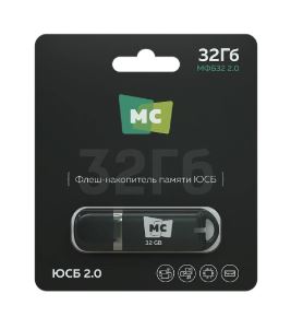 Флеш-накопитель MORE CHOICE МФБ32 2.0 32GB USB2.0 пластик черный