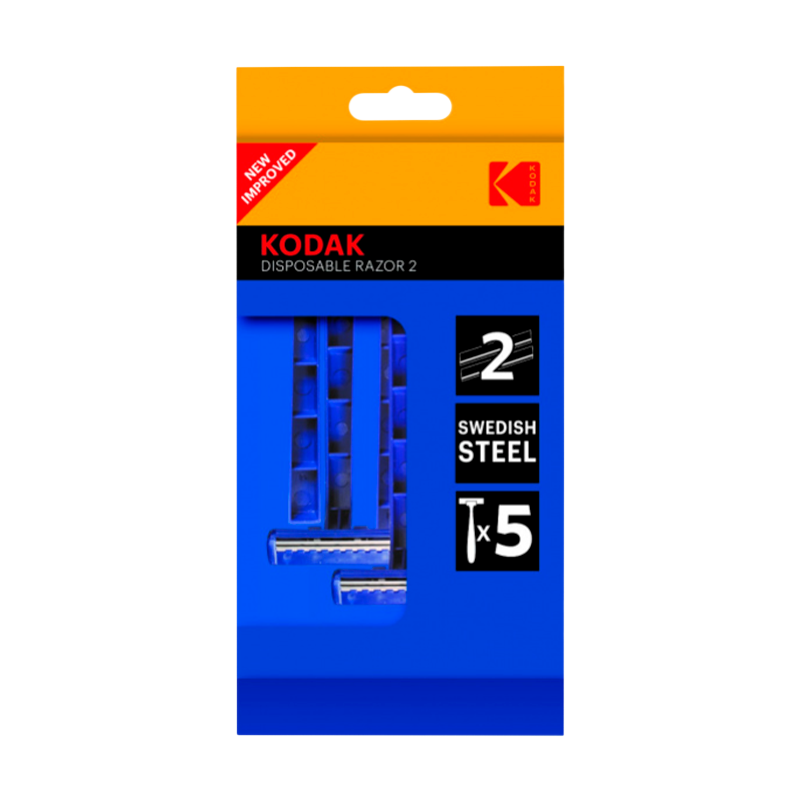 Бритва Kodak BLUE Disposable Razor 2 лезвия 5шт. (10/240/960)