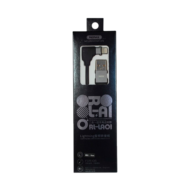 USB кабель REMAX RL-LA01&nbsp;&nbsp;(IPhone 5/6/7/SE) (1M, 2.1A) Чёрный