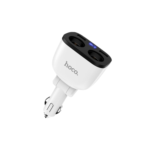Автомобильное З/У HOCO Z28 2USB 3.1A 2 прикуривателя белый (1/120)