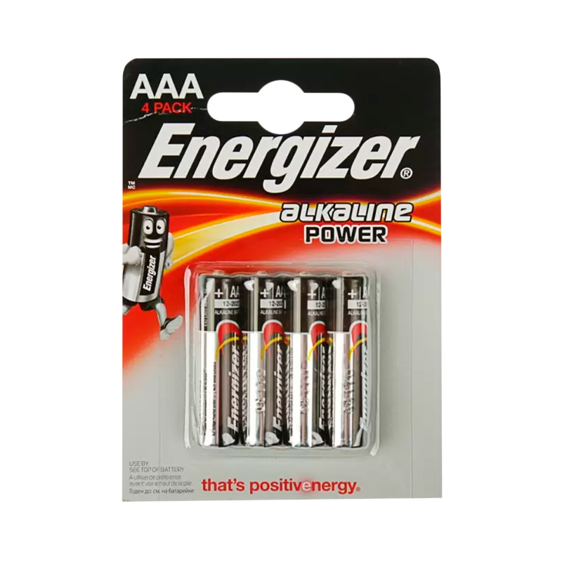 Батарейка Energizer PLUS+Power Seal LR03 AAA BL4 Alkaline 1.5V (4/48)