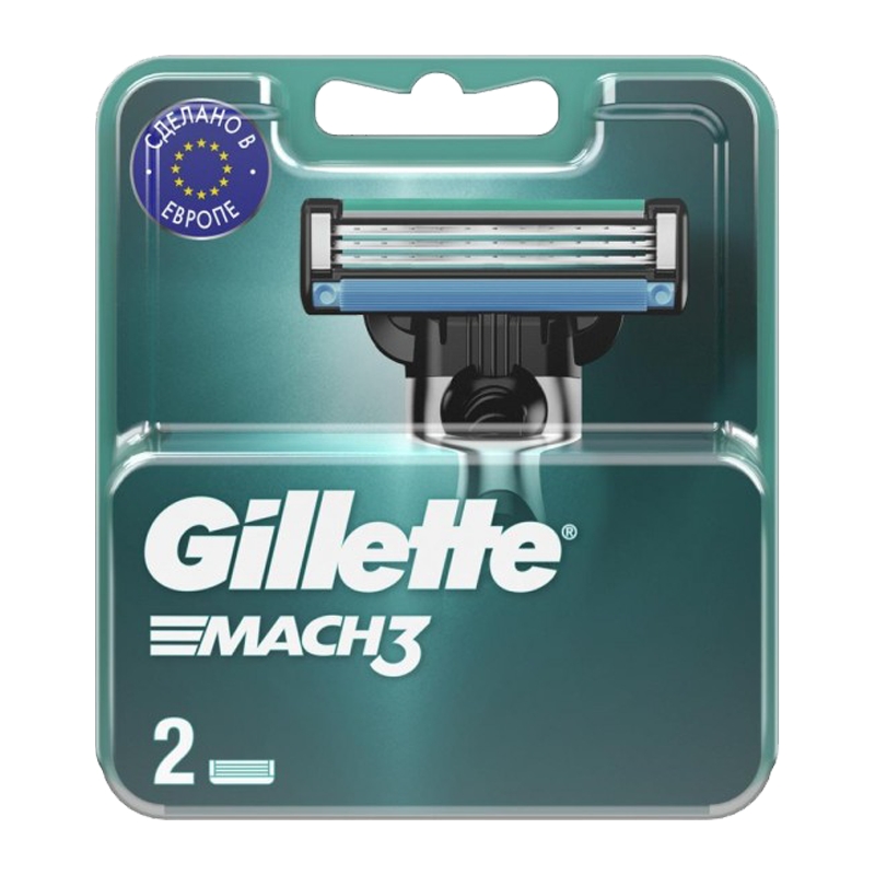 Сменные кассеты Gillette MACH3 3 лезвия 2шт. (цена за 1 шт) (2/24)