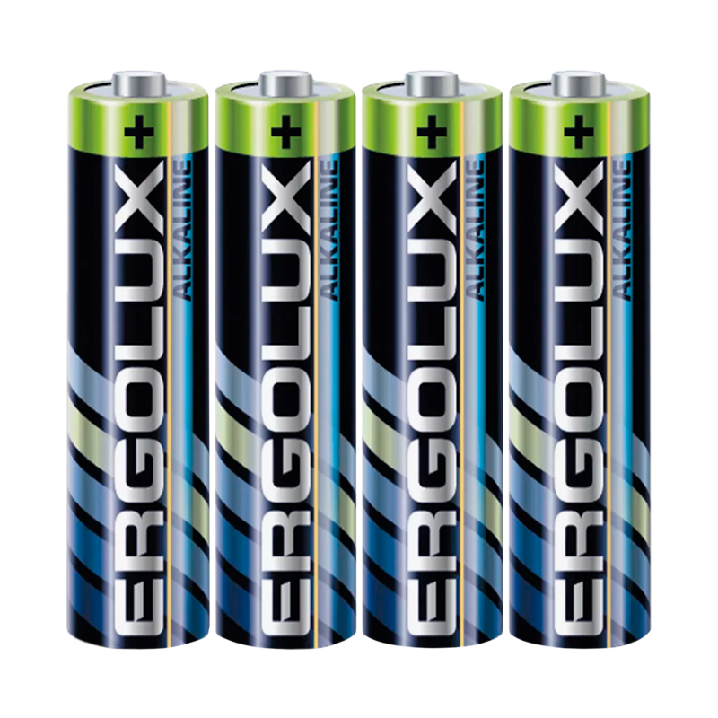 Батарейка Ergolux LR03 AAA Shrink 4 Alkaline 1.5V (4/60/1200)
