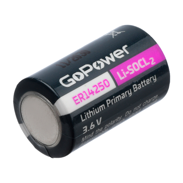 Батарейка GoPower ER14250 1/2AA PC1 Li-SOCl2 3.6V без выводов (1/10/500)