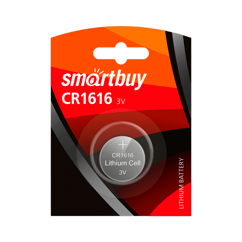 Батарейка Smartbuy CR1616 BL1 Lithium 3V (1/12/720)