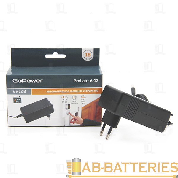 З/У для свинцово-кислотных аккумуляторов 6 и 12V GoPower ProLab+ 6-12 1.5A (1/72)