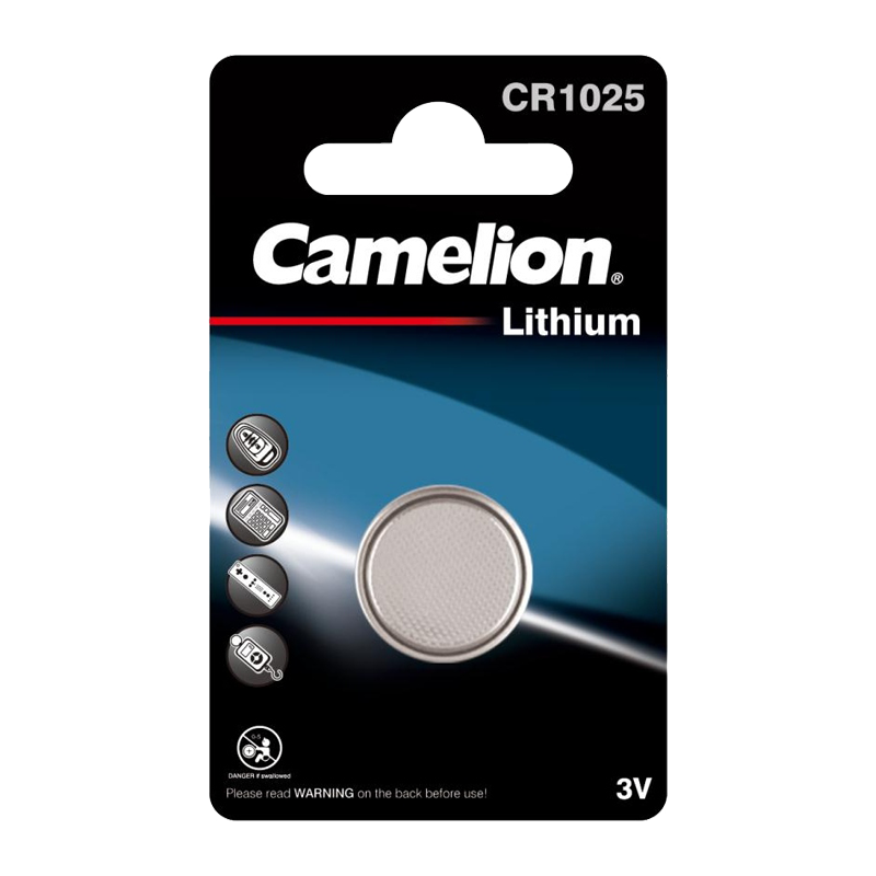 Батарейка Camelion CR1025 BL1 Lithium 3V (1/10/1800)