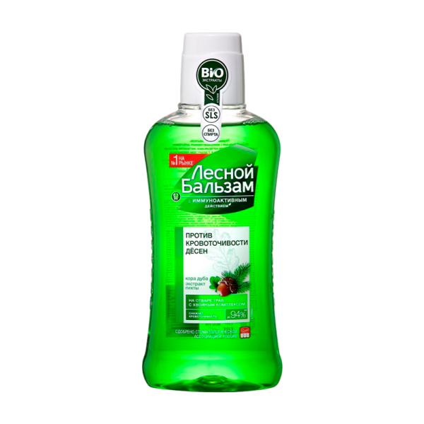 Ополаскиватель Лесной Бальзам От кровоточивости десен (с корой дуба и экст. пихты) 400мл (1/12)