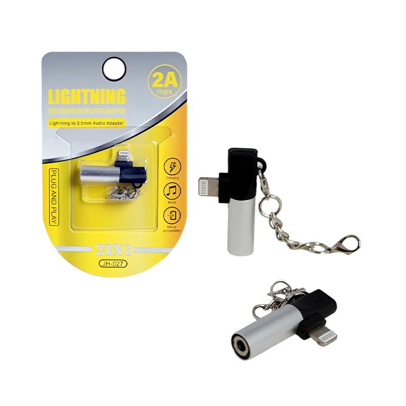 Переходник AUX MRM-Power CQ053 (JH027) Jack 3.5mm (f)-Lightning (m) пластик (1/10/500)