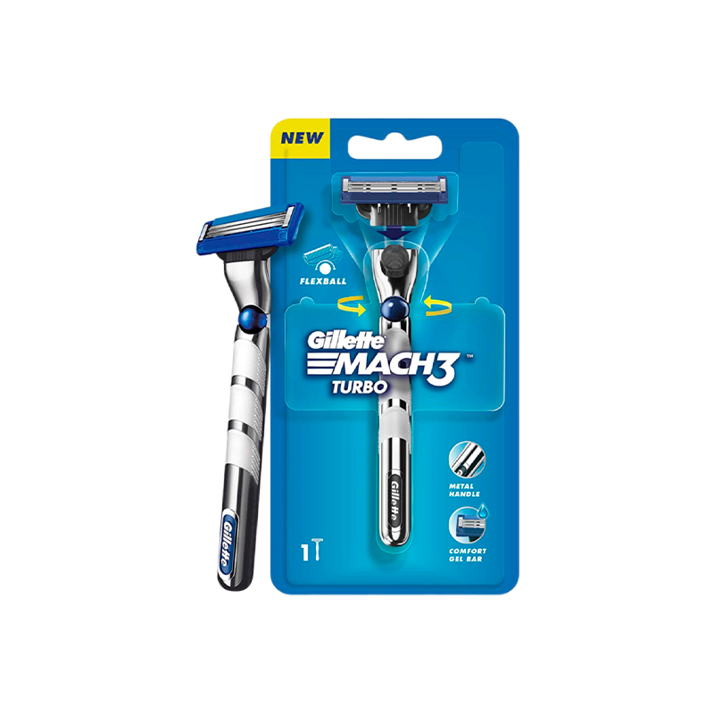 Бритва Gillette MACH3 TURBO Flexball 3 лезвия 1 кассета пластиковая ручка ENG (1/6)