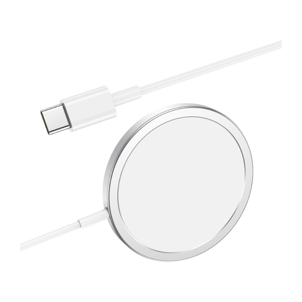 Беспроводное З/У HOCO CW30 Pro 3.0A 15W MagSafe с кабелем Type-C серебряный (1/29/174)