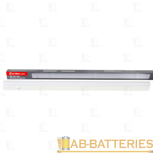 Светильник линейный Ultraflash LWL-2013 8W 220V 20LED накладной с выключателем белый (1/25)